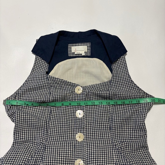 Anthropologie Dress Sz 14 Camelia Collared Button Front Gingham Cottagecore - Picture 6 of 15